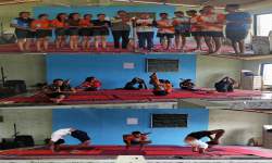 Shivaji University Yoga Team Southwest Inter University Combined Practice Camp