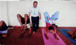 Shivaji University Yoga Team All India Inter University Combined Practice Camp