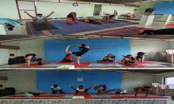 Shivaji University Yoga Team All India Inter University Combined Practice Camp